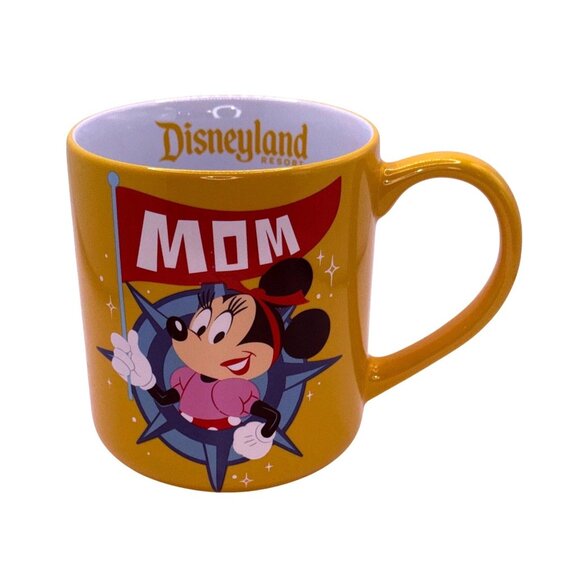 Vintage Style Disneyland Resort Mom Mug Minnie Mouse Design Yellow Ceramic - Picture 1 of 5